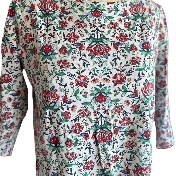 Womens Top Size Small Floral Holiday Boho Garden Earth Fairy Cottage Modest Work - Picture 3 of 7